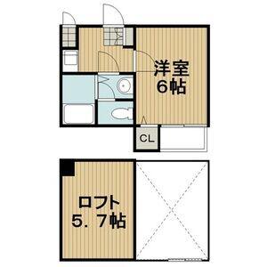 エテルノ(1K/1階)の間取り写真