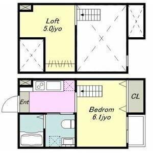 名鉄名古屋本線 鳴海駅 徒歩6分 2階建 築11年(1K/2階)の間取り写真