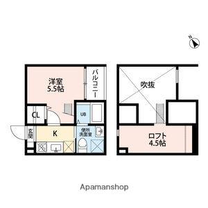 LUCE(1K/2階)の間取り写真