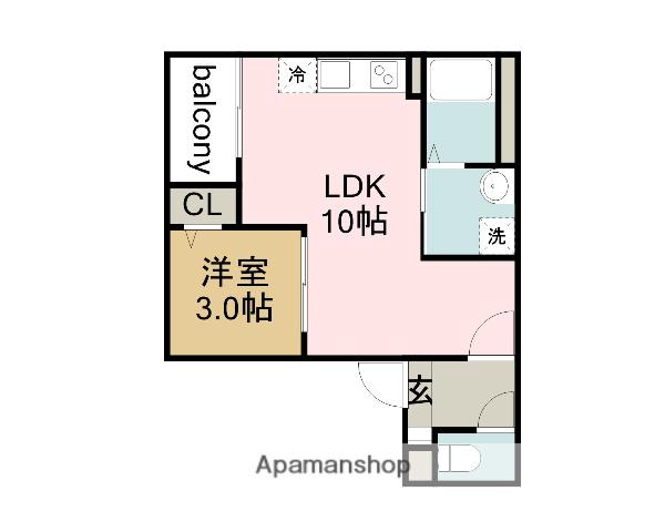 JACK ODAKAⅢ(1LDK/2階)の間取り写真