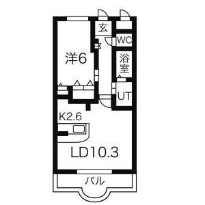 キャトル・セゾンⅡ(1LDK/3階)の間取り写真