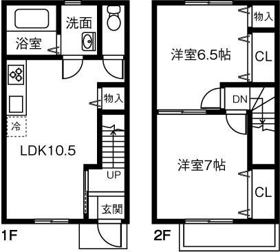 ＭＡＩＳＯＮＥＴＴＥ　ＬＡＮＤ　栄　Ｂ(2LDK)の間取り写真