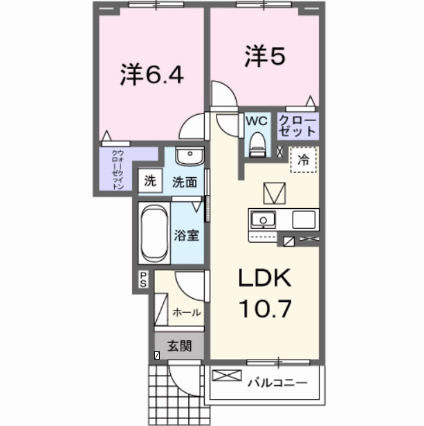 名鉄名古屋本線 豊明駅 徒歩28分 2階建 新築(2LDK/1階)の間取り写真