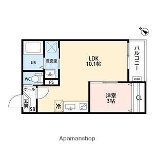 WARREN NAKASHIOTA7(1LDK/1階)の間取り写真