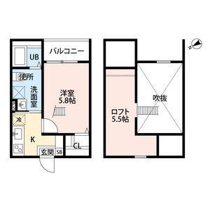 ENDOR 鳴海 (1K/2階)の間取り写真