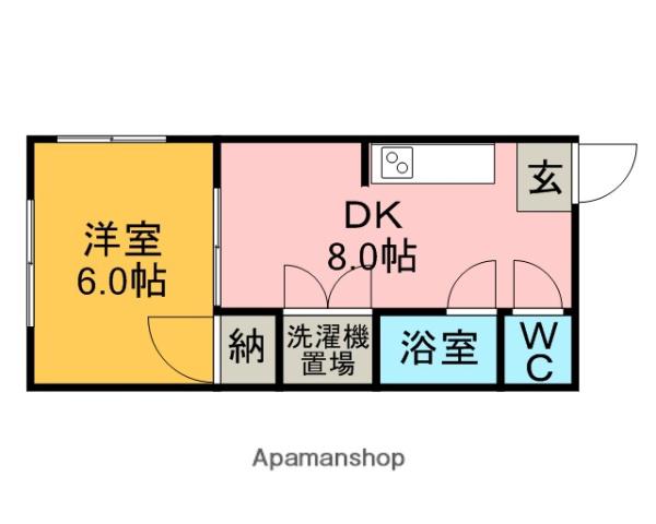 パレスA(1LDK/1階)の間取り写真