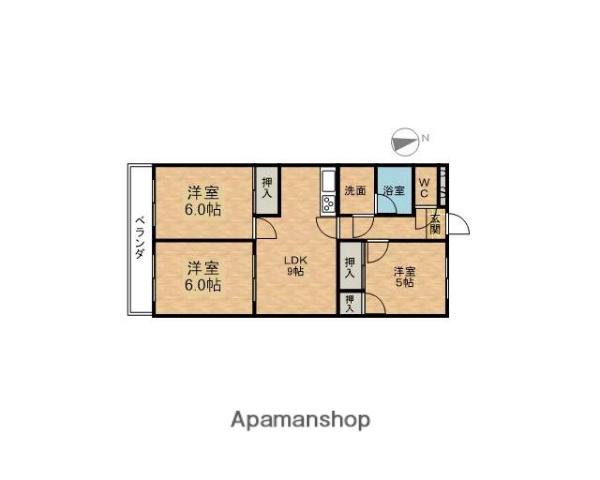 TステージミカーレⅠ(3LDK/2階)の間取り写真