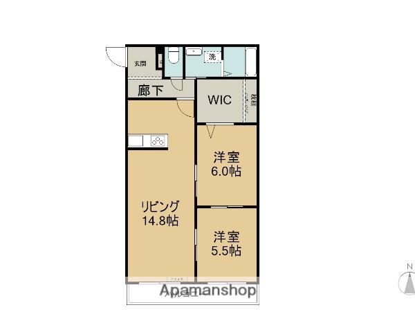 フロイデ(ワンルーム/1階)の間取り写真