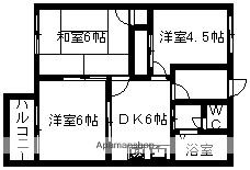 グランドハイツ富貴(2DK/1階)の間取り写真