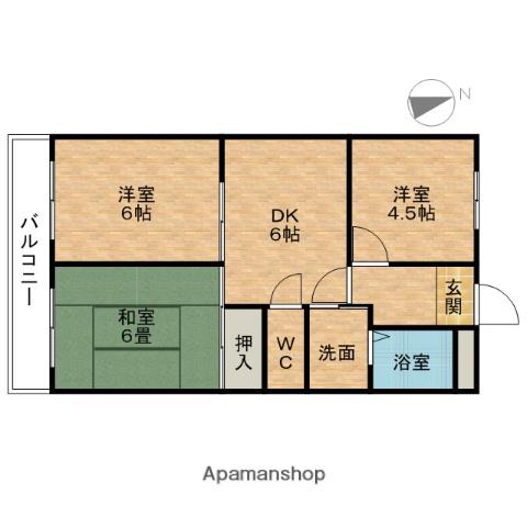 セラマンションK・I(3DK/1階)の間取り写真