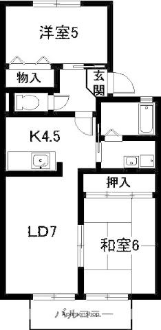 コートビレッジⅡ(2LDK/2階)の間取り写真