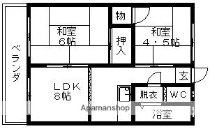 第2松本ビル(2LDK/3階)の間取り写真