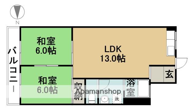 萬有家具ビル(2LDK/4階)の間取り写真