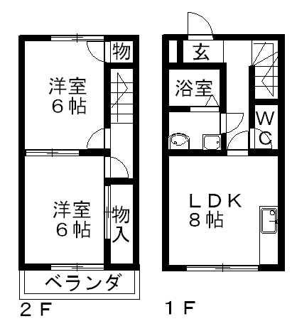 ＤＵＰＬＥＸ　国王３３(2LDK)の間取り写真