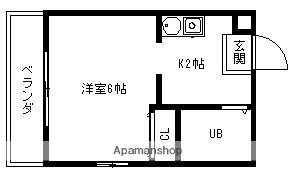 エクセランス松下(1K/1階)の間取り写真