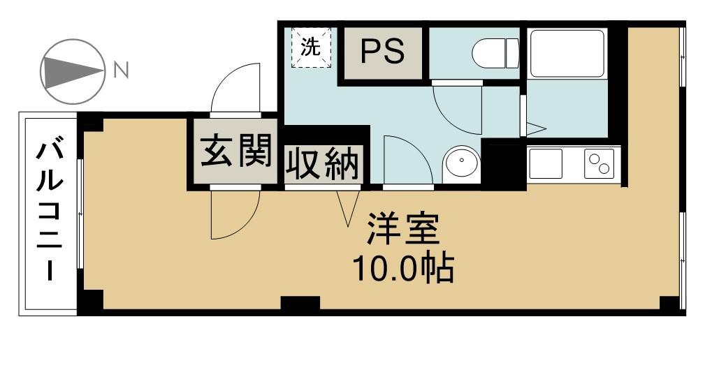駅前第一センター(ワンルーム/4階)の間取り写真