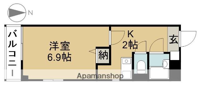 グレイス国府宮Ⅱ(1K/8階)の間取り写真
