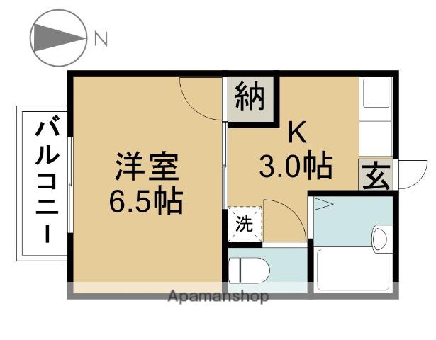 グリーン・メドウ・キヨス B(1K/2階)の間取り写真