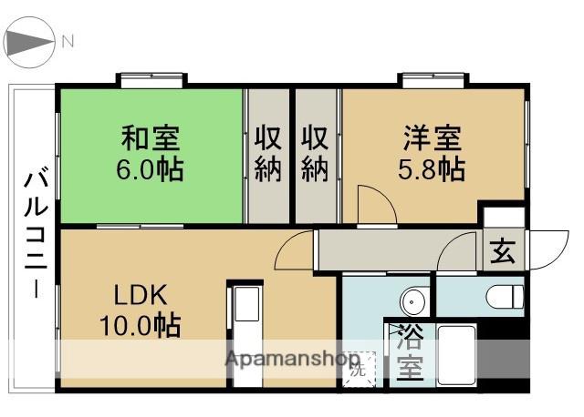 ラフォーレイトウ3(2LDK/2階)の間取り写真