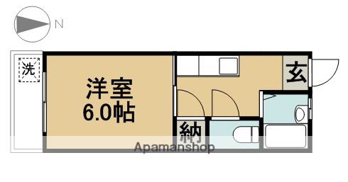 レジデンス北山(1K/1階)の間取り写真