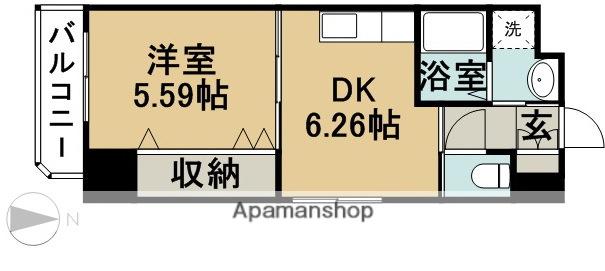 センチュリーコート(1DK/8階)の間取り写真