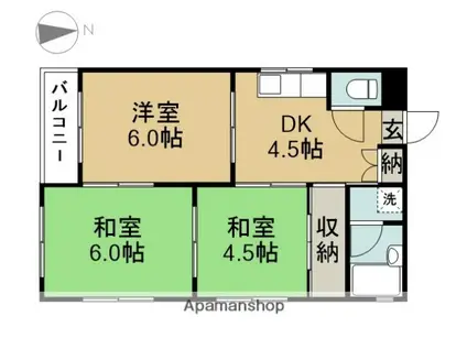 キングスマンション七宝2号館(3K/3階)の間取り写真