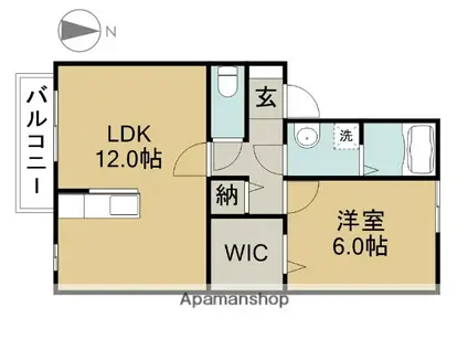 アネックス横井(1LDK/2階)の間取り写真