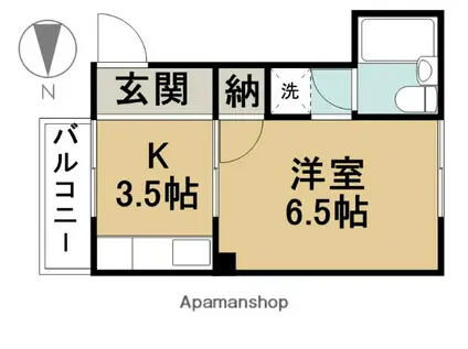 名鉄名古屋本線 二ツ杁駅 徒歩4分 2階建 築36年(1K/2階)の間取り写真