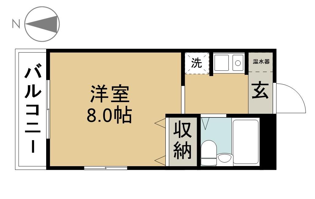 ベルトピア稲沢 2(ワンルーム/4階)の間取り写真