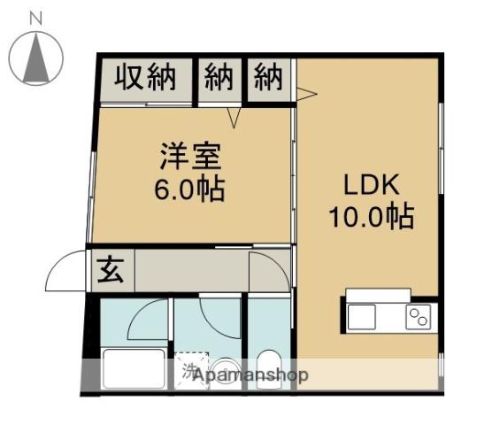 ベルパークいづみ(1LDK/2階)の間取り写真