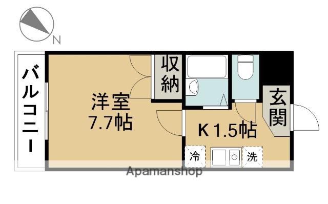 メゾンボー隅田Ⅱ(1K/1階)の間取り写真