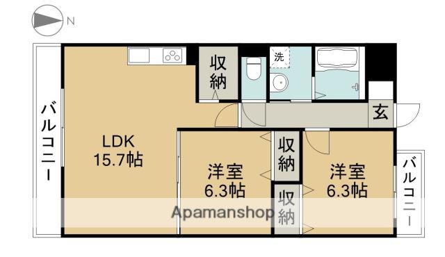 アージュドール(2SLDK/2階)の間取り写真