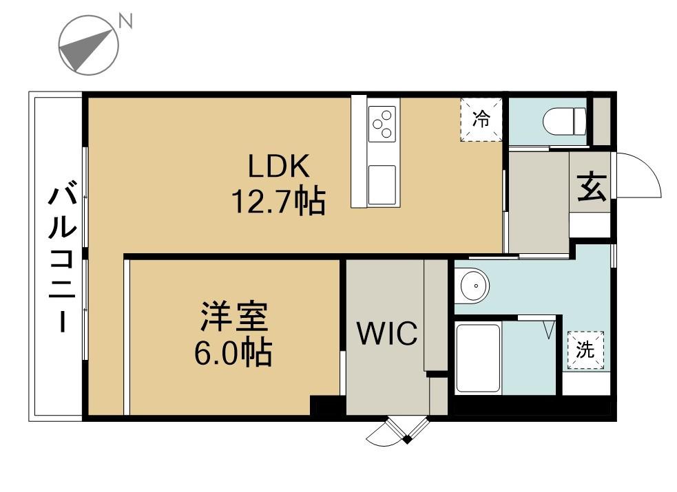 サンシャインⅡ(1LDK/2階)の間取り写真
