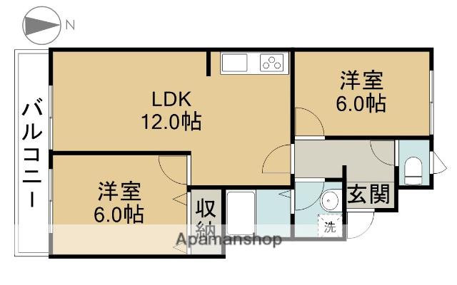 ミューズビンテージ(2LDK/2階)の間取り写真