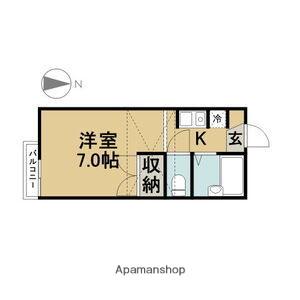 レオパレス福塚(ワンルーム/1階)の間取り写真