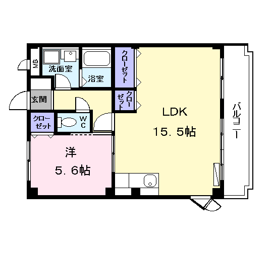 アーバンステージY・S(1LDK/1階)の間取り写真