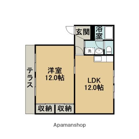 パーク片町(1LDK/1階)の間取り写真