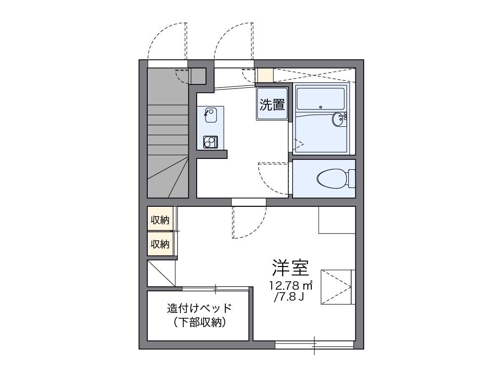 レオパレスJOY(1K/1階)の間取り写真