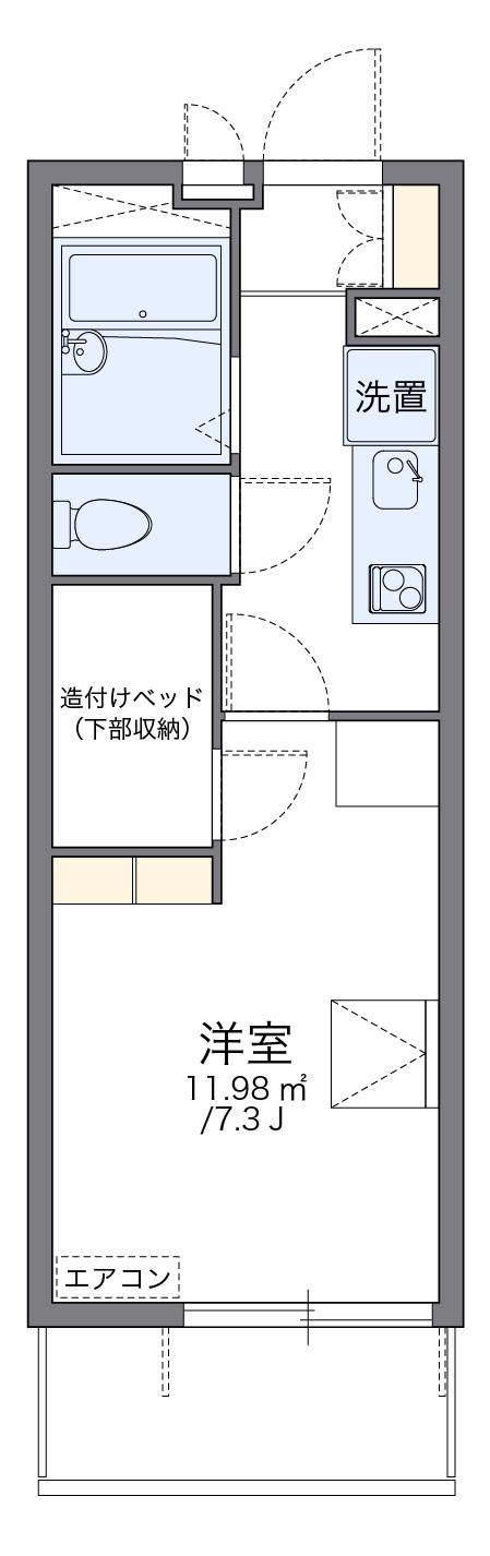 レオパレスサン ラウンジⅡ(1K/1階)の間取り写真