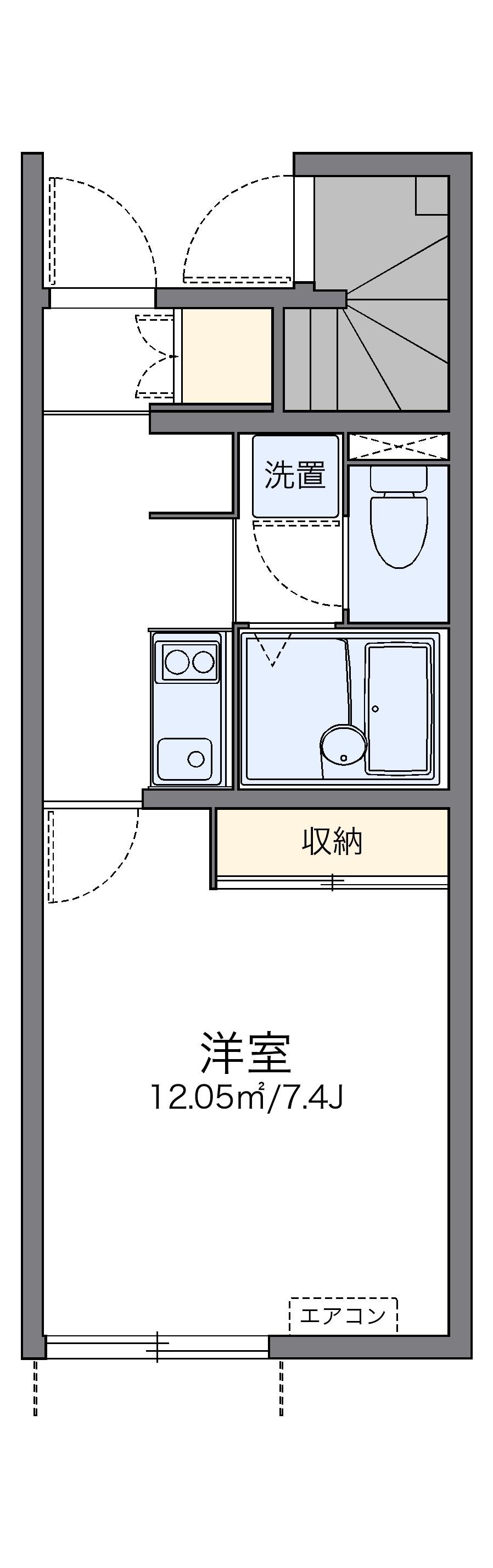 レオネクストエスペランサⅡ(1K/1階)の間取り写真