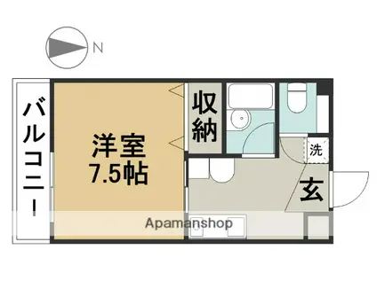 DAIMAN HOUSE七宝(1K/4階)の間取り写真