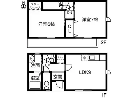 ＭＥＲＶＥＩＬＬＥ(2LDK)の間取り写真