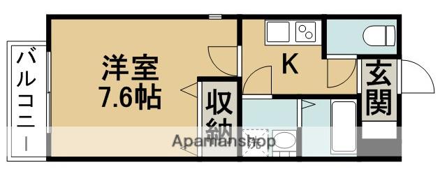 NIFTY(1K/1階)の間取り写真