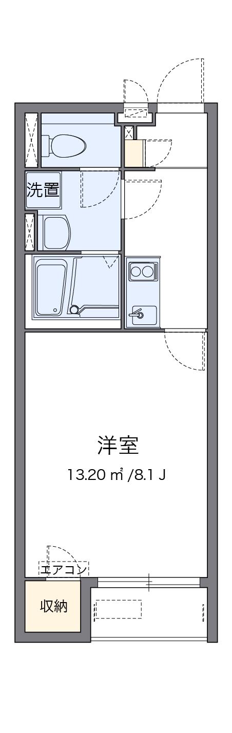 クレイノアベイユNⅡ(1K/2階)の間取り写真