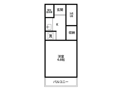増田マンション(1K/3階)の間取り写真