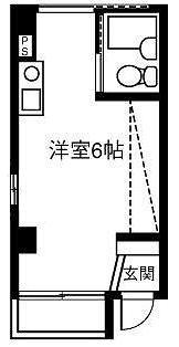 イースト COURT SHOMEIJI(ワンルーム/1階)の間取り写真