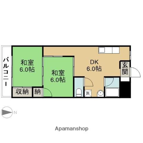 リアライズ国府宮(2DK/3階)の間取り写真