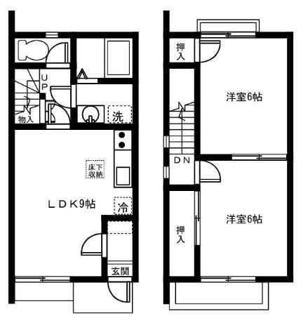ＤＵＰＬＥＸ　国王２７(2DK)の間取り写真