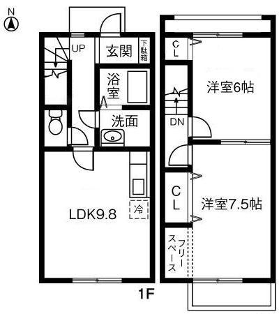 ＣＨＡＬＥＵＲ　Ⅱ(2LDK)の間取り写真
