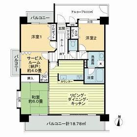 グランレイム甚目寺(3SLDK/4階)の間取り写真